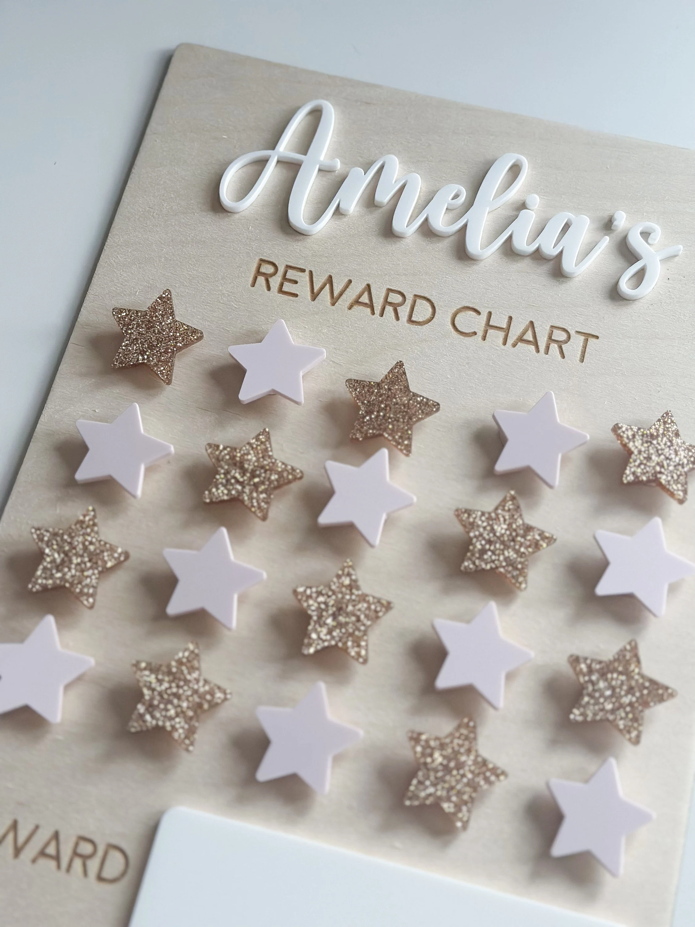 Personalised Reusable Wooden Star Reward Chart image 13